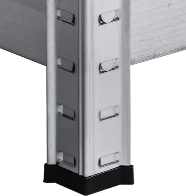 Міцний стелаж Schulte з 5 полицями з МДФ, 180x90x40 см (ВxШxГ), вантажопідйомність на полицю 175 кг, оцинкований, полиця для зберігання, полиця для підвалу, полиця для майстерні, стелаж без болтів, чорний, широкий