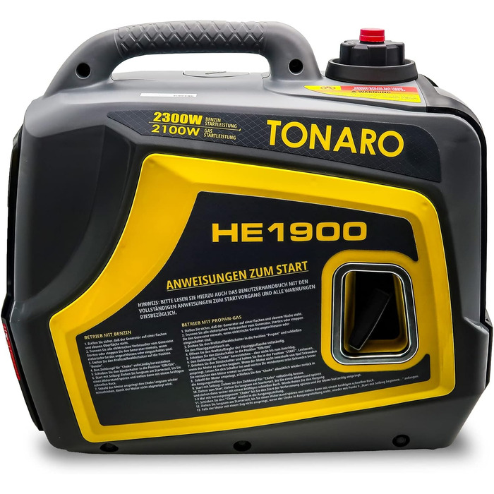 Двопаливний інверторний генератор - Портативний бензиновий/зріджений газорозподільний генератор потужністю 2300 Вт - 4-тактний аварійний генератор з системою AVR - Тихий, легкий, компактний - Можлива паралельна робота