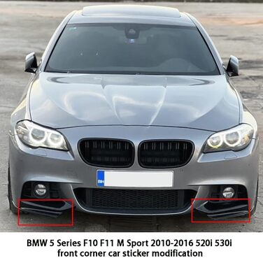 Спойлер на передній нижній бампер автомобіля для BMW 5 Series F10 F11 M Sport 2010-2016 520i 530i, Sport Performance Передній спойлер Автомобільний передній губний спойлер, звичайний A