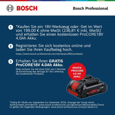 Акумуляторна кутова шліфувальна машина GWS 18V-7 (вкл. 2 акумулятори 4,0 Ач, GAL 18V-40, додаткова рукоятка, монтажний фланець, за