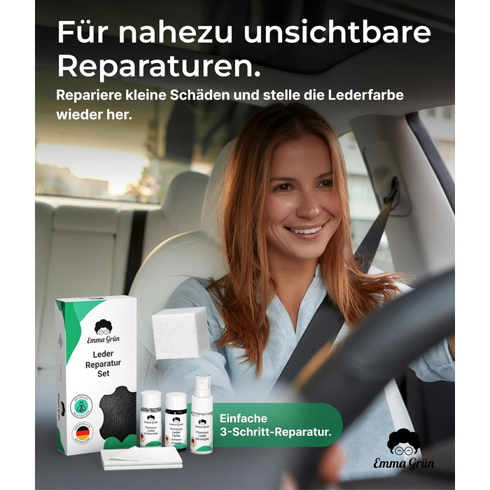 ПОВНИЙ КОМПЛЕКТ - Професійний набір для ремонту шкіри для диванів, меблів, керма та автомобільних сидінь - Ідеально підходить для