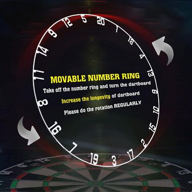 Коркова мішень для дартсу з дротиками, офіційна сталева мішень для дартсу, набір сталевих дротиків з 6 дротиками з металевим наконечником та 6 деками (лише для мішені для дартсу)