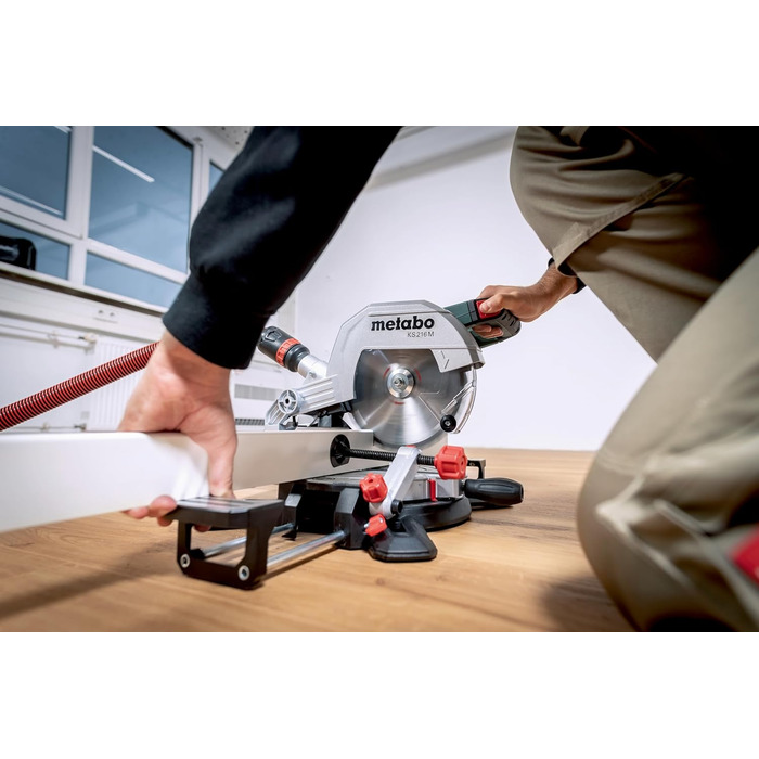 Поперечна та торцювальна пила Metabo KS 216 M - 610216000 - з лінією Precision Cut Line, пиляльне полотно 216 мм - довжина кабелю