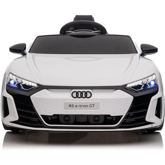 Дитячий автомобіль - Електромобіль Audi RS E-Tron - ліцензійний - акумулятор 12V7AH та 4 двигуни - 2,4Ghz MP3 шкіра Єва (Біла) Біл