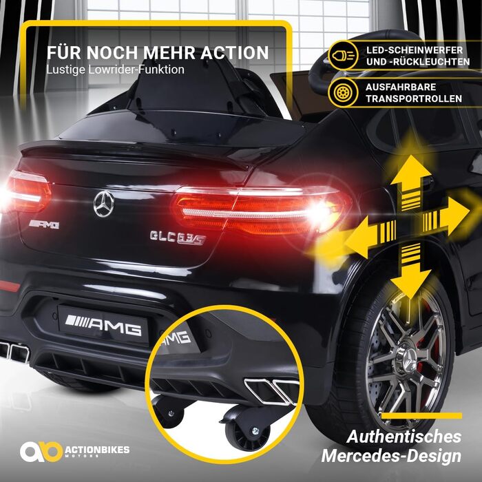 Дитячий електромобіль Mercedes Benz AMG GLC 63S Coupe 2.4 Ghz Пульт дистанційного керування - Звуковий модуль - Ліцензований - 4 x