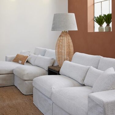 Абажур Rivira Maison Phinesse 35 x 55 см Шеніл Сірий