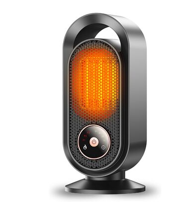 Електричний вентилятор-обігрівач, портативний кімнатний обігрівач, енергозберігаючий швидкий PTC-обігрівач потужністю 1500 Вт, керамічний вентилятор-обігрівач з термостатом, таймером та 3 режимами, захист від перегріву та перекидання для офісу та спальні