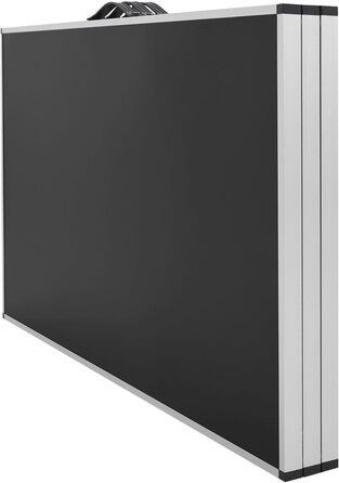 Багатофункціональний стіл Juskys, комплект із 3 предметів - Складаний, регульована висота - Алюмінієвий розкладний стіл 100x60 см - Блошиний ринок, стіл для обклеювання шпалерами, кемпінговий стіл - Чорний стіл