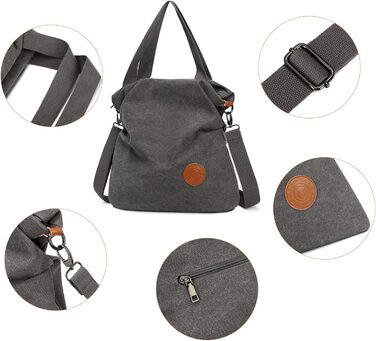 Сумочка жіноча полотняна сумка через плече, сумки жіноча пляжна сумка через плече сумка кросовер для дівчат жінок чорний