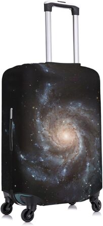 Чохол для багажу Космічна спіраль захисний еластичний чохол-обкладинка для валізи з принтом, чорний, розмір 90