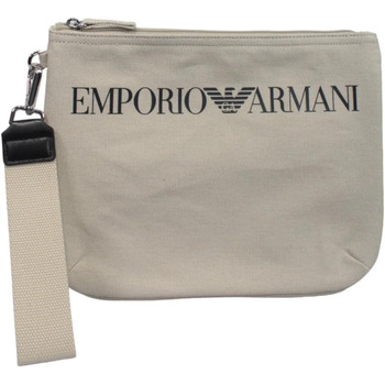 Сумка-сумка з логотипом Emporio Armani унісекс одного розміру перламутрово-сірого кольору