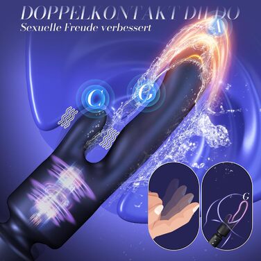 Вібратор Miokymioky для жінок, чорний, 20 режимів, з насадками