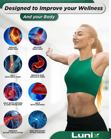 Ортопедичний комплект подушок-клинів Lunix LX6 з 3 предметів, піна з ефектом пам&39яті після операції для полегшення болю в спині, ногах та колінах, подушка для сидіння та читання, регульовані подушки для лікування кислотного рефлюксу та ГЕРХ для сну, тем