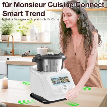 Акрилова підкладка для розсувної дошки для Monsieur Cuisine Smart/Connect, Black Slip Pad Glider Underlay Кухонна стільниця Аксесуари для MCC/Monsieur Cuisine Trend/Smart