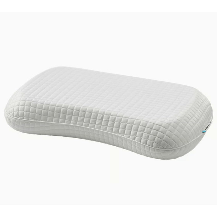 Ергономічна подушка з піни з ефектом пам&39яті IKEA KLUBBSPORRE для сну на боці та на спині, 35x74 см, з шаром гелевої піни, чохол з дихаючого поліестеру