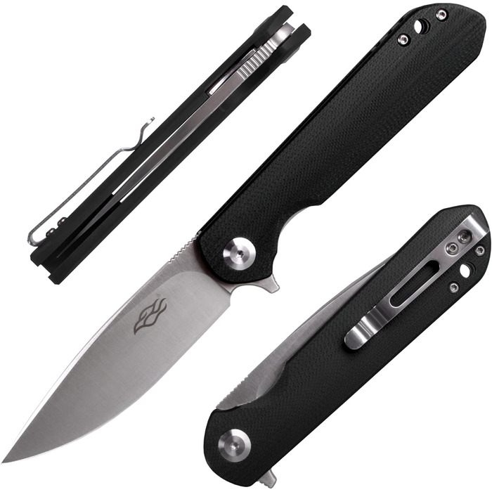 Складаний ніж Клинок зі сталі D2 Лезо з G10 з антиковзаючим покриттям Рукоятка з кліпсою Гострий одноручний ніж з піхвами і шарико