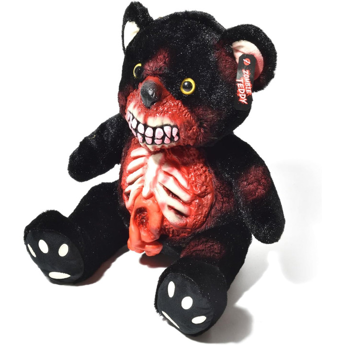 М'яка іграшка Zombie Teddy XXL, 30 см, чорний