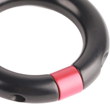 Кільце для спуску на мотузці HERCHR, алюмінієвий сплав 24 кН, отвір, знімний з&39єднувач для скелелазіння, точка з&39єднання запобіжного кільця ущільнювача для скелелазіння, гамак Tree Surgeon, чорний