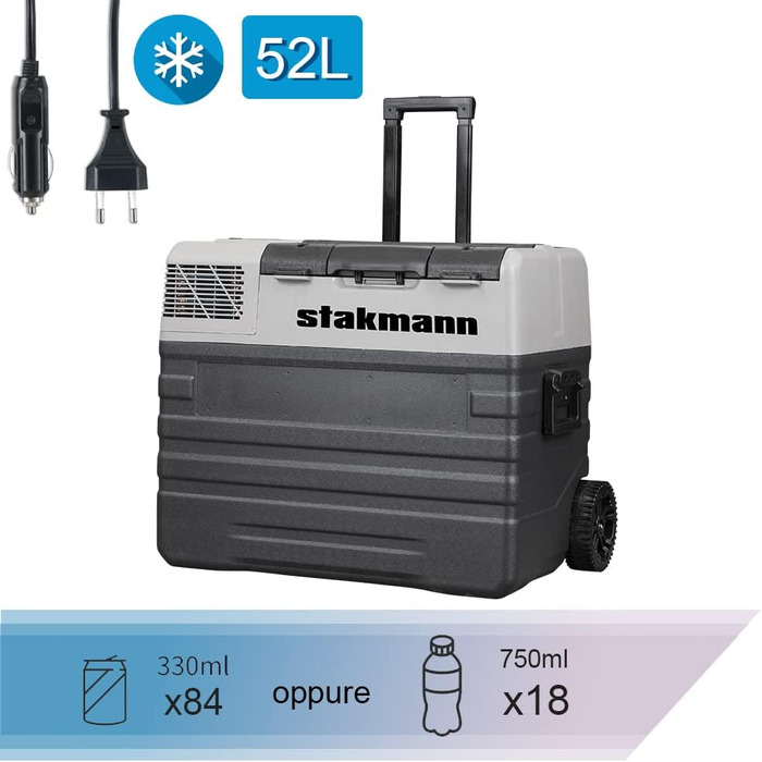 Переносний холодильник з компресором, 12 В, 220 В, холодильна камера на колесах, AC-DC 12/24 В, ідеально підходить для автомобіля,