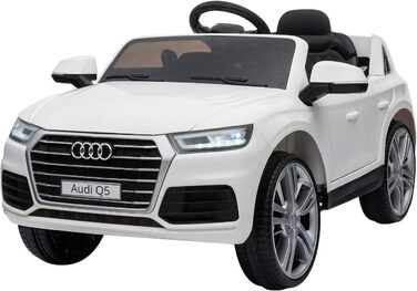 Електромобіль Playtastic Audi Q5 дитячий, до 7 км/год, на дистанційному управлінні, MP3, білий (дитячий автомобіль на дистанційном