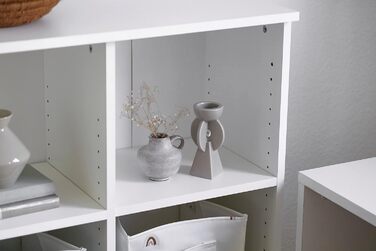 Білий комод, шафа для документів, 80,2 x 109,5 x 35 см, шафа для файлів, багатоцільова шафа, книжкова шафа, офісні меблі, комбінований, універсальна шафа, шафа для зберігання, офісні меблі