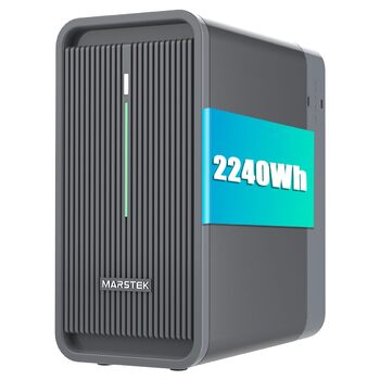 Модернізована балконна електростанція Marstek 2025 року з накопичувачем B2500, акумулятором LiFePO4 ємністю 2240 Втгод, 6000 циклів зарядки, макс. 1600 Вт на вході та 800 Вт на виході. Можливість розширення до 8960 Втгод, IP65, 0 ПДВ включено - Тільки для