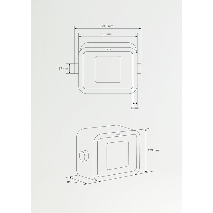 Керамічний радіатор білий/Портативний, термостат, 2 рівні потужності, PTC-обігрів, захист від перегріву, WARM BOX 1500 Вт кремово-білий