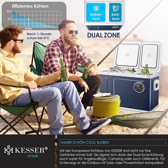 В1 двозонний холодильник та морозильна камера, електрична морозильна камера зі світлодіодним сенсорним керуванням 12/24 В 230 В, о