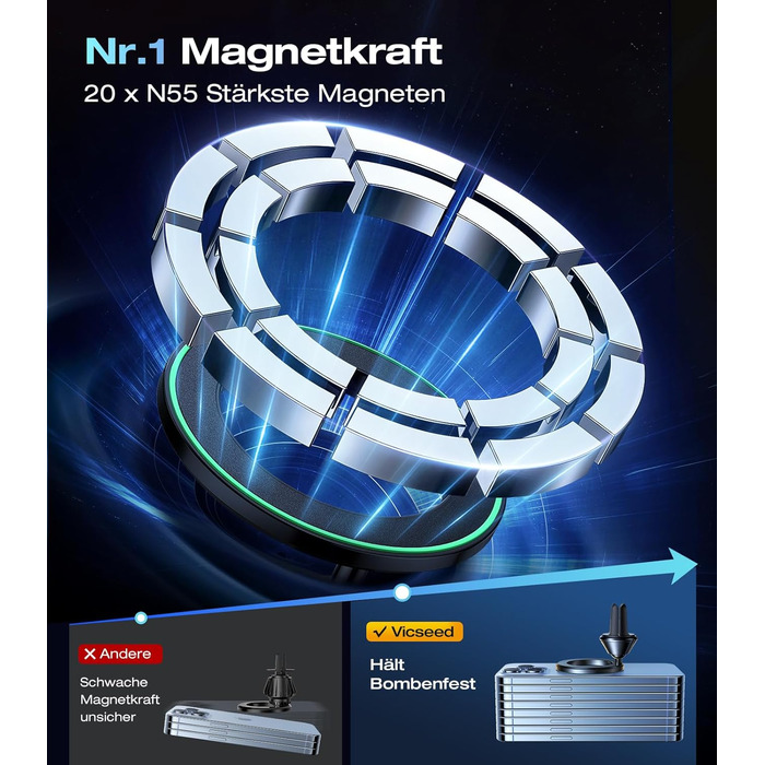 Повністю металевий тримач для мобільного телефону Автомобільний магніт для автомобільного кріплення Mgasafe 26xN55 найсильніші маг