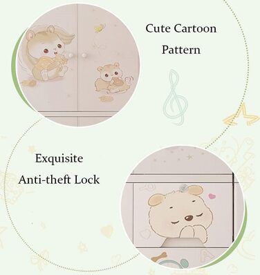 Кошики для зберігання CONGRUI дводверна шафа для зберігання для дому, вітальні, дитячої кімнати, з однією шухлядою, пластикова, ди