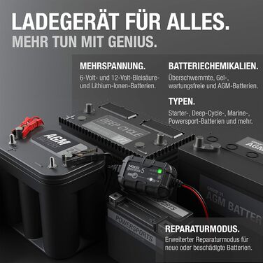 Інтелектуальний зарядний пристрій 5А, зарядний пристрій 6В/12В, крапельний зарядний пристрій і десульфатор з температурною компенс