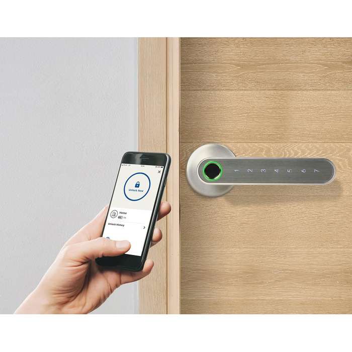 Електронний замок Orno OR-ZS-853 із сенсорною клавіатурою та функцією Smart сканер відбитків пальців, Bluetooth 4.