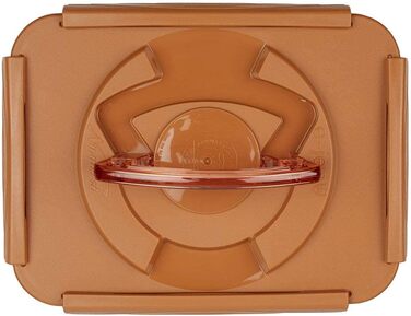 Контейнер для зберігання та ферментації квашеної капусти преміум-класу Crazy Korean Cooking з внутрішньою вакуумною кришкою, піщано-коричневий, 5,2 л, 2 шт. и по 5,2 л (1,3 галона), 2 шт.