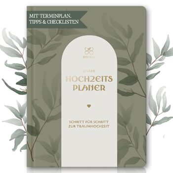 Весільний планувальник (німецькою мовою, A4) Складається на 180 - відкривається без натискання Весільний планувальник на 160 сторінок з розкладом, контрольними списками, порадами та календарем Елегантний весільний планувальник для подарунка на заручини