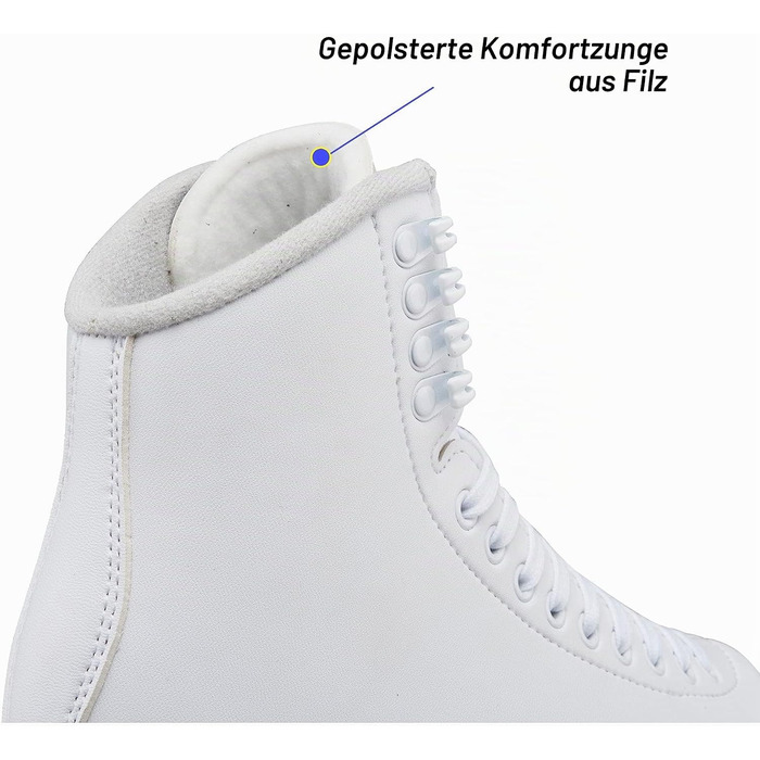 Фігурні ковзани Jackson Ultima Classic для чоловіків та хлопчиків Олімпійська якість, білі, розмір US 1, UK 12, EU 30.5