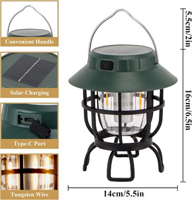 Вінтажні гірлянди для кемпінгу з 2 частин