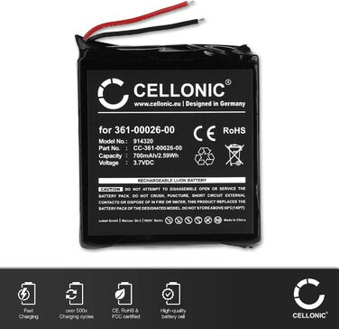 Батарейка для смарт-годинника та фітнес-трекера, сумісна з Garmin Forerunner 305, Forerunner 205 (700 мАг, 3,7 В) набір інструментів Запасна батарейка 361-00026-00 Батарейка набір інструментів