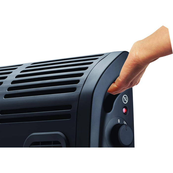 Конвекторний обігрівач Rowenta CO3035 Vectissimo Два рівні потужності Електричний обігрівач Для використання в приміщенні Для кімнат площею до 25 м, Чорний Конвектор