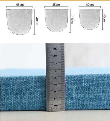 Подушка для крісла Waigg Kii Thick 3/5/8 см, нековзна подушка для сидіння, подушка для сидіння крісла, яку можна мити для дому, кухні, офісу, приміщень і вулиці (38 x 35 x 3 см, світло-сірий)