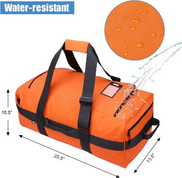 Чоловіча спортивна сумка MIER, водостійка дорожня сумка, великий міцний трансформований спортивний рюкзак з ремінцями для рюкзака та відділенням для взуття для спортзалу, спорту, подорожей, сумка для речей, 60 л/90 л помаранчевого кольору 60 л