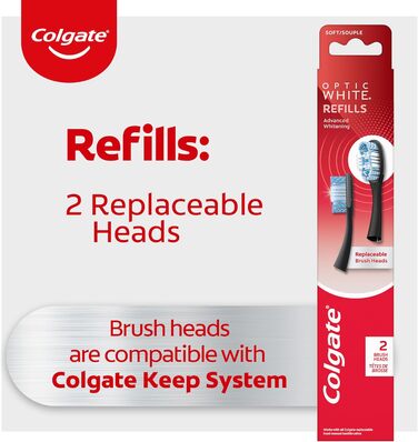 Насадки для наповнення зубної щітки Colgate Keep, відбілювання, 6 упаковок по 2 наповнювальні головки (всього 12) оптичний білий 1