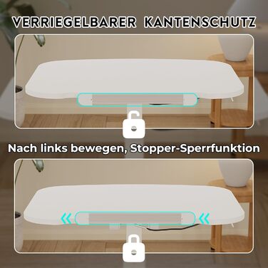 Складаний комп&39ютерний стіл BONTEC 65x50 см, регульована висота з 4 колесами, стіл для ноутбука, складаний, бічний столик для офісу, вітальні, спальні, до 12 кг, ідеально підходить для домашнього офісу та невеликих приміщень, білий