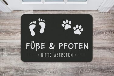 Килимок для дверей у формі кухля з написом &quotВитріть лапи та ноги&quot - кумедний килимок для використання в приміщенні та на вулиці, який можна прати - німецька якість