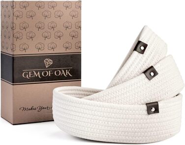 Овальні кошики для зберігання речей для полиць, шаф, спалень, ванних кімнат, органайзерів, комодів, дитячих кімнат, декору, декоративний кошик, набір з 3 шт.