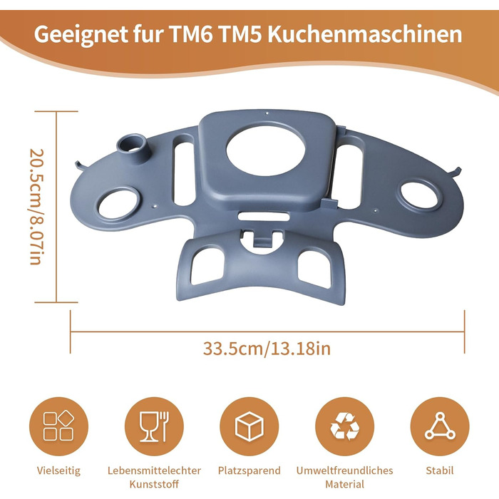 Тримач для аксесуарів Thermomix, Підходить для TM5 і TM6, Місце для 9 аксесуарів, Полиця для кухонного комбайна Зберігання аксесуарів