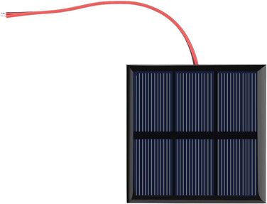 Сонячна панель 0,7 Вт 1,5 В, міні-портативна сонячна батарея DIY Модуль зарядного пристрою для акумулятора 1,2 В з дротом, 2,76x2,76 дюйма