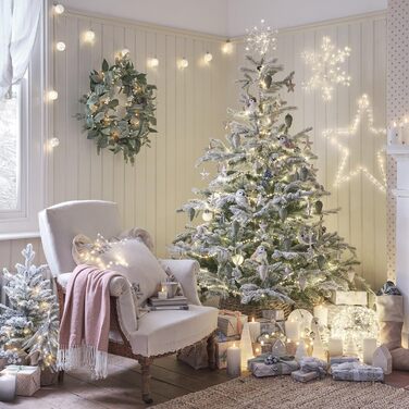 Верхівка для ялинки сніжинка біла Lights4fun