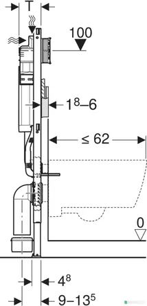 Інсталяція для унітазу / унітазу-біде Geberit Duofix Sigma 111.300.00.5