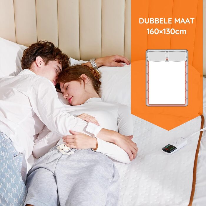 Ковдра Mia&Coco з підігрівом та автоматичним вимкненням, 160 x 130 см, підігрів підковдри з 12-годинним таймером та 3 режимами нагріву, світлодіодний дисплей, захист від перегріву, підходить для більшості матраців, можна прати в пральній машині, 160x130 с