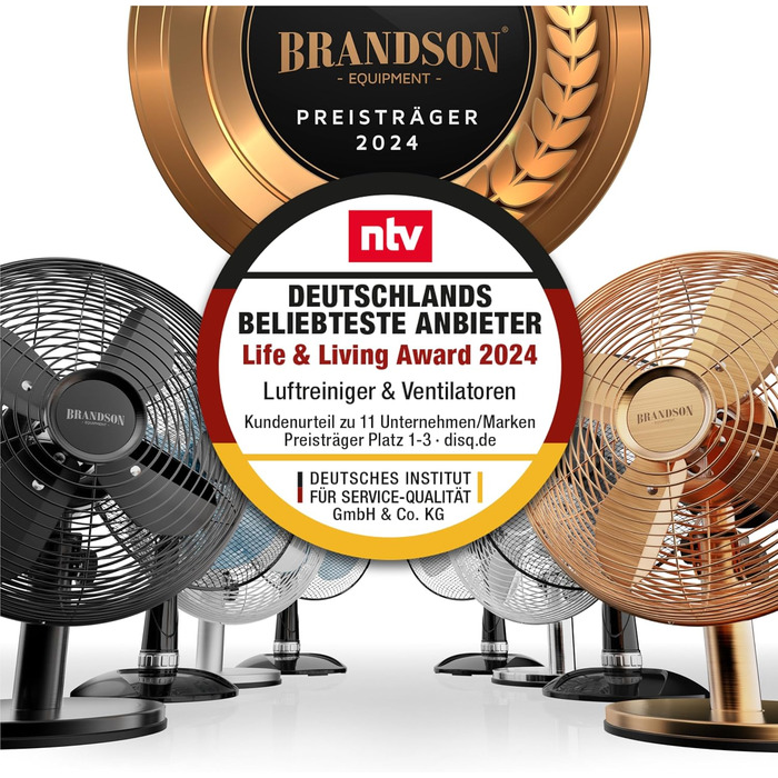 Дизайн настільного вентилятора Retro - Вентилятор з 3 налаштуваннями швидкості - мобільний вентилятор - коливання 80, кут нахилу п